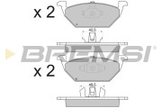 BP2835 Sada brzdových platničiek kotúčovej brzdy BREMSI