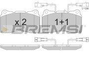 BP2836 Sada brzdových platničiek kotúčovej brzdy BREMSI