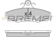 BP2851 Sada brzdových platničiek kotúčovej brzdy BREMSI