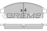 BP2857 Sada brzdových platničiek kotúčovej brzdy BREMSI