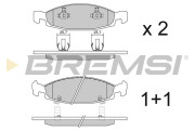 BP2865 Sada brzdových platničiek kotúčovej brzdy BREMSI