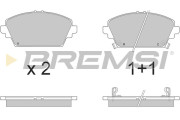 BP2870 Sada brzdových platničiek kotúčovej brzdy BREMSI