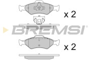 BP2873 Sada brzdových platničiek kotúčovej brzdy BREMSI