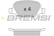 BP2890 Sada brzdových platničiek kotúčovej brzdy BREMSI