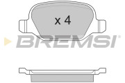 BP2891 Sada brzdových platničiek kotúčovej brzdy BREMSI