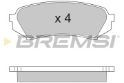 BP2899 Sada brzdových platničiek kotúčovej brzdy BREMSI