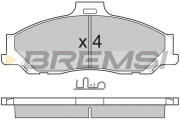BP2905 Sada brzdových platničiek kotúčovej brzdy BREMSI