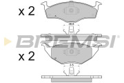 BP2914 Sada brzdových platničiek kotúčovej brzdy BREMSI