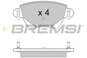 BP2927 Sada brzdových platničiek kotúčovej brzdy BREMSI