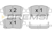 BP2931 Sada brzdových platničiek kotúčovej brzdy BREMSI