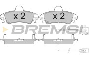 BP2932 Sada brzdových platničiek kotúčovej brzdy BREMSI