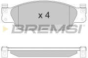 BP2933 Sada brzdových platničiek kotúčovej brzdy BREMSI