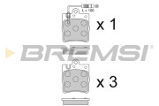 BP2936 Sada brzdových platničiek kotúčovej brzdy BREMSI