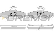 BP2956 Sada brzdových platničiek kotúčovej brzdy BREMSI