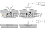 BP2957 Sada brzdových platničiek kotúčovej brzdy BREMSI