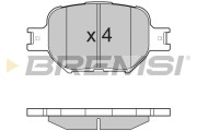 BP2963 Sada brzdových platničiek kotúčovej brzdy BREMSI