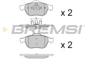 BP2970 Sada brzdových platničiek kotúčovej brzdy BREMSI