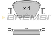 BP2974 Sada brzdových platničiek kotúčovej brzdy BREMSI