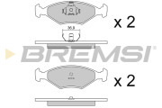 BP2977 Sada brzdových platničiek kotúčovej brzdy BREMSI
