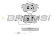 BP2994 Sada brzdových platničiek kotúčovej brzdy BREMSI