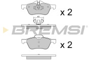 BP2995 Sada brzdových platničiek kotúčovej brzdy BREMSI