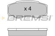 BP2996 Sada brzdových platničiek kotúčovej brzdy BREMSI