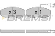 BP2997 Sada brzdových platničiek kotúčovej brzdy BREMSI