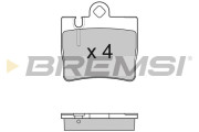 BP2999 Sada brzdových platničiek kotúčovej brzdy BREMSI