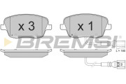 BP3013 Sada brzdových platničiek kotúčovej brzdy BREMSI