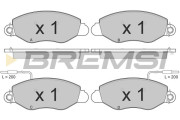 BP3016 Sada brzdových platničiek kotúčovej brzdy BREMSI