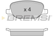 BP3024 Sada brzdových platničiek kotúčovej brzdy BREMSI