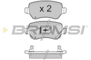 BP3027 Sada brzdových platničiek kotúčovej brzdy BREMSI