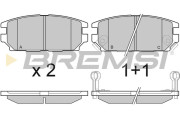 BP3034 Sada brzdových platničiek kotúčovej brzdy BREMSI