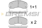 BP3044 Sada brzdových platničiek kotúčovej brzdy BREMSI