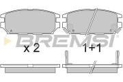 BP3046 Sada brzdových platničiek kotúčovej brzdy BREMSI