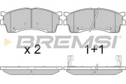 BP3055 Sada brzdových platničiek kotúčovej brzdy BREMSI
