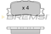 BP3060 Sada brzdových platničiek kotúčovej brzdy BREMSI