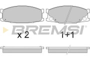 BP3066 Sada brzdových platničiek kotúčovej brzdy BREMSI