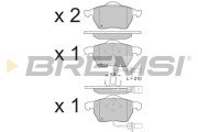 BP3071 Sada brzdových platničiek kotúčovej brzdy BREMSI