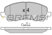 BP3080 Sada brzdových platničiek kotúčovej brzdy BREMSI