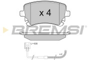 BP3087 Sada brzdových platničiek kotúčovej brzdy BREMSI
