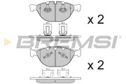 BP3095 Sada brzdových platničiek kotúčovej brzdy BREMSI