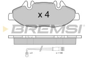 BP3100 Sada brzdových platničiek kotúčovej brzdy BREMSI