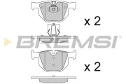 BP3102 Sada brzdových platničiek kotúčovej brzdy BREMSI
