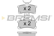 BP3107 Sada brzdových platničiek kotúčovej brzdy BREMSI