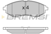 BP3111 Sada brzdových platničiek kotúčovej brzdy BREMSI