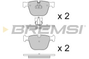 BP3115 Sada brzdových platničiek kotúčovej brzdy BREMSI