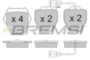 BP3122 Sada brzdových platničiek kotúčovej brzdy BREMSI