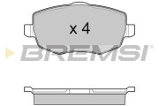 BP3123 Sada brzdových platničiek kotúčovej brzdy BREMSI