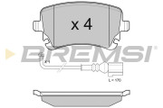BP3140 Sada brzdových platničiek kotúčovej brzdy BREMSI